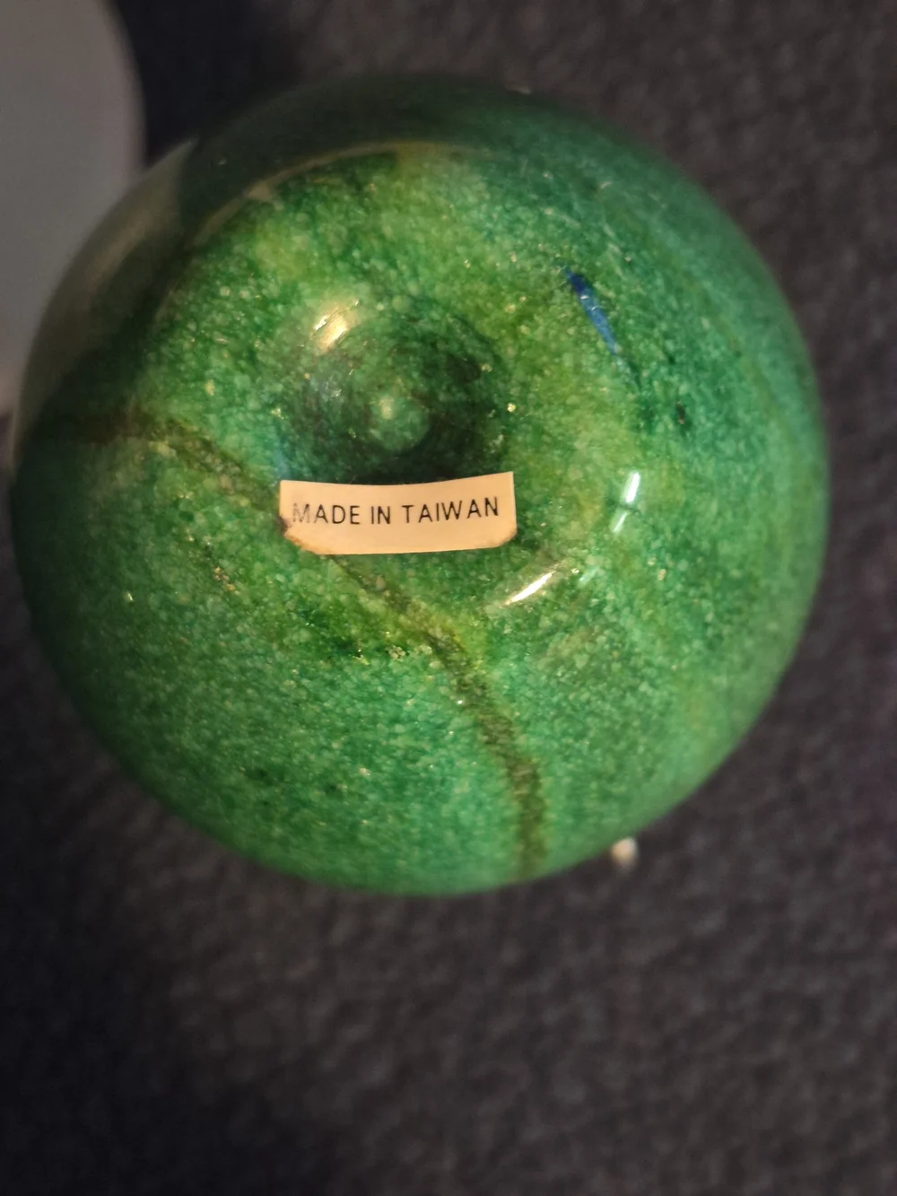 Vintage Miniature Green Marble Tea Light Accent Lamp